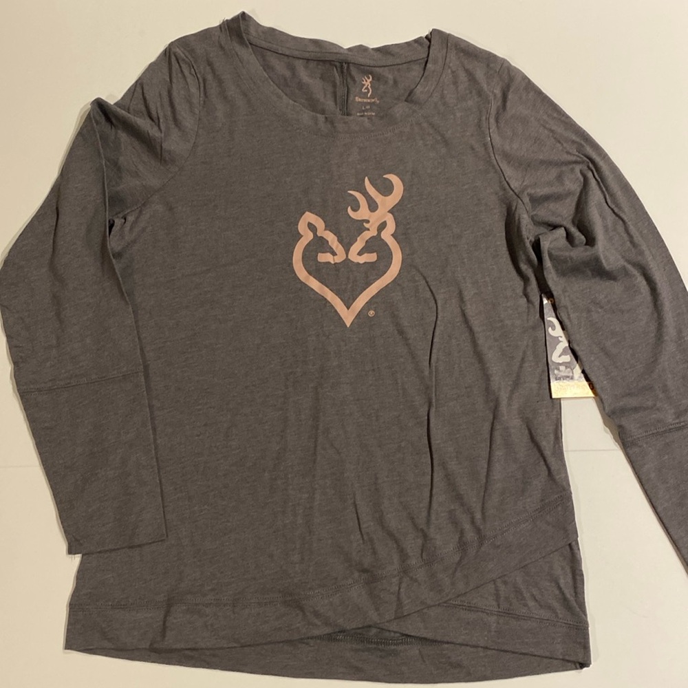 Browning Large Long Sleeve Wisteria Crew Neck Shirt New Top